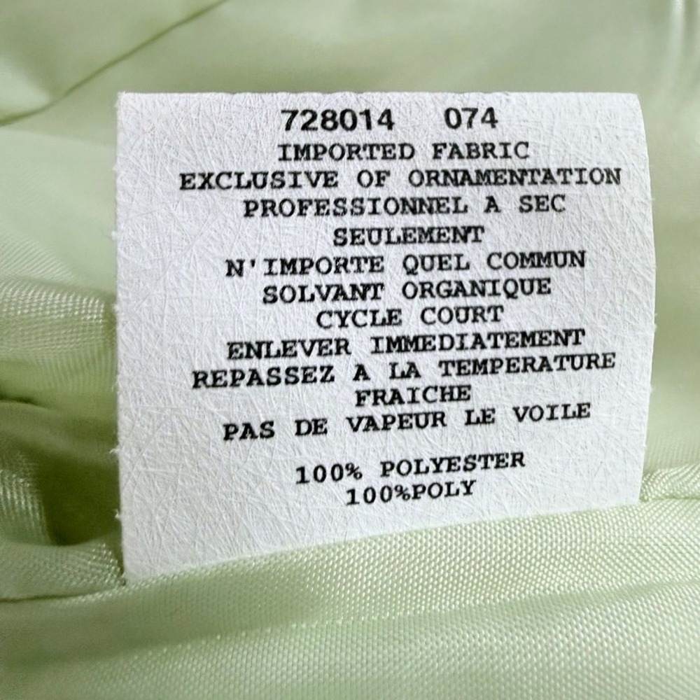 Jessica McClintock Gunne Sax Sage Green Satin Strapless Dress Brown Sash 3 Y2K - Picture 9 of 13